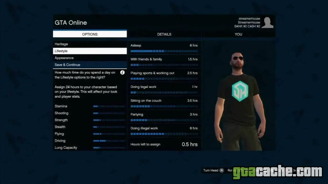 GTA 5 how to increase your stats — character stats menu in GTA Online