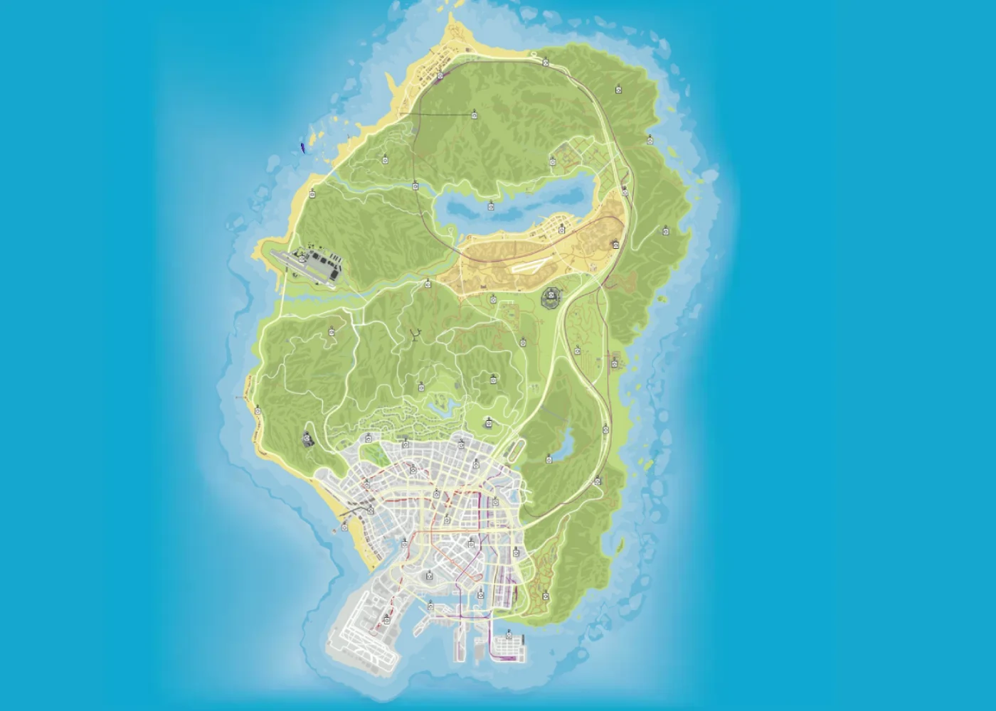 Map of all Shipwreck locations in GTA 5