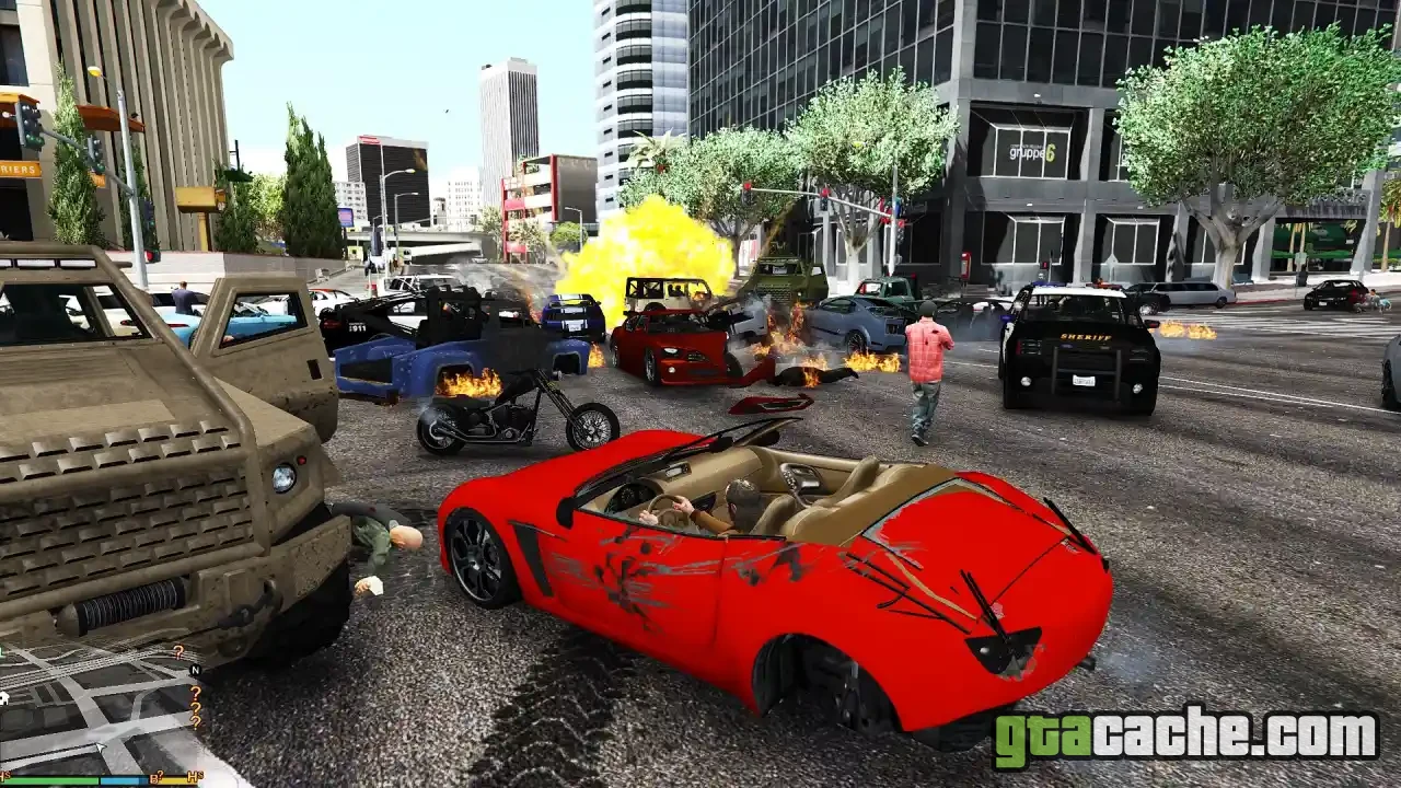 GTA 5 Chaos Mod — random mayhem unfolding in Los Santos
