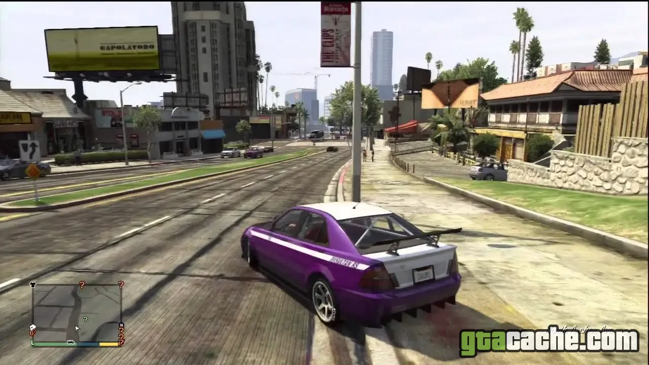 GTA 5 Drift mod — a car sliding through a corner in Los Santos