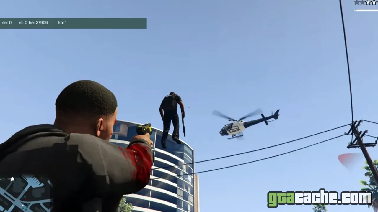 GTA 5 Gravity Gun mod — launching vehicles and objects through the air