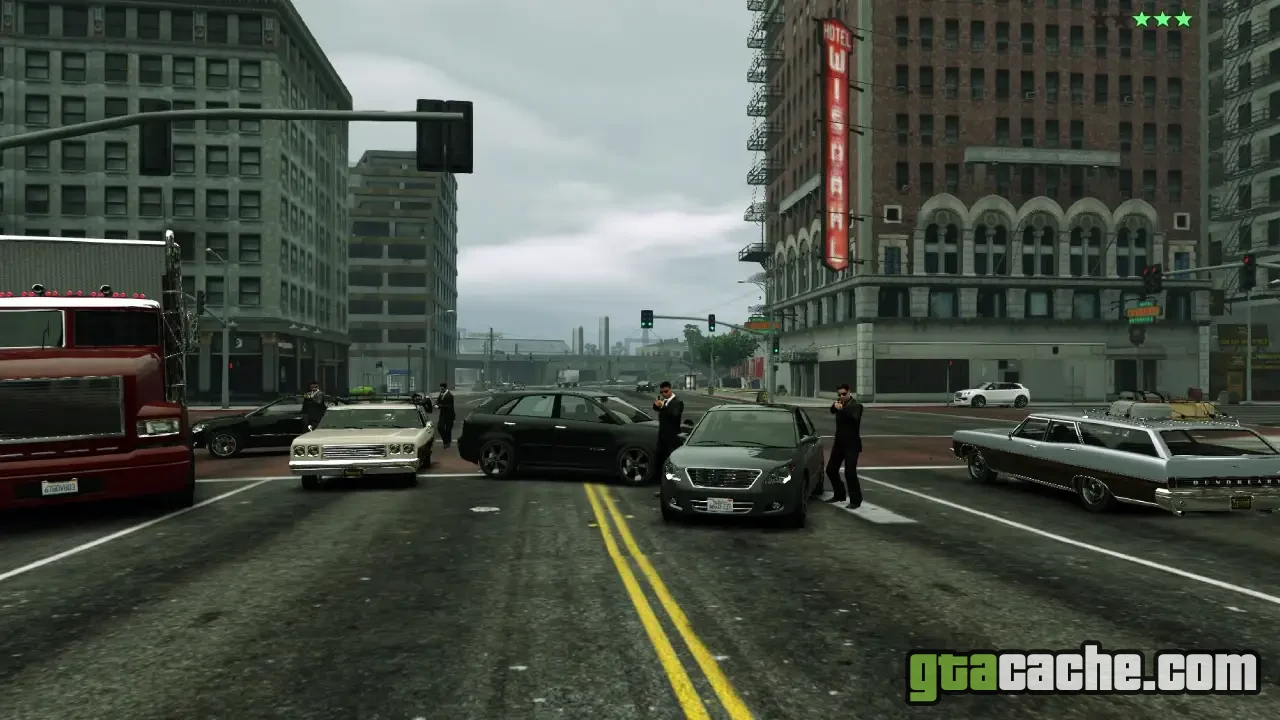 GTA 5 Matrix mod — bullet-time gunfight in Los Santos