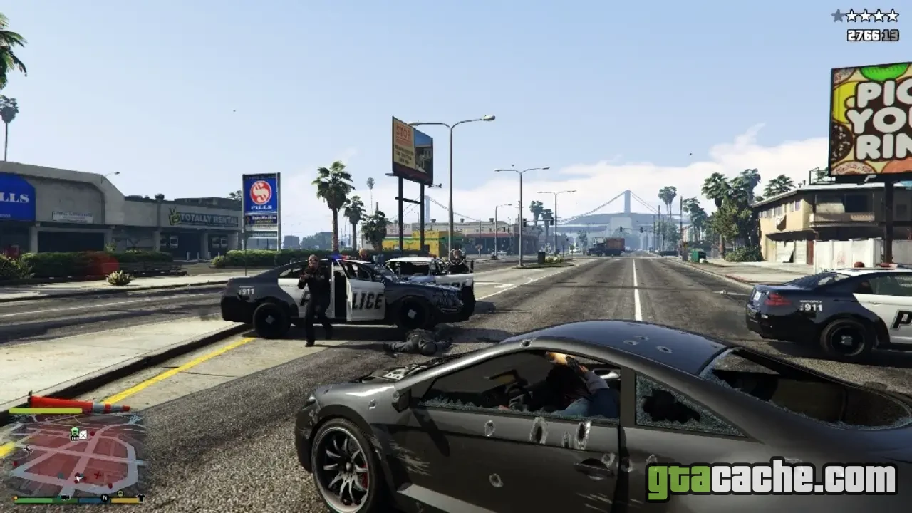 GTA 5 Crime and Police Rebalance mod — smarter police response in Los Santos