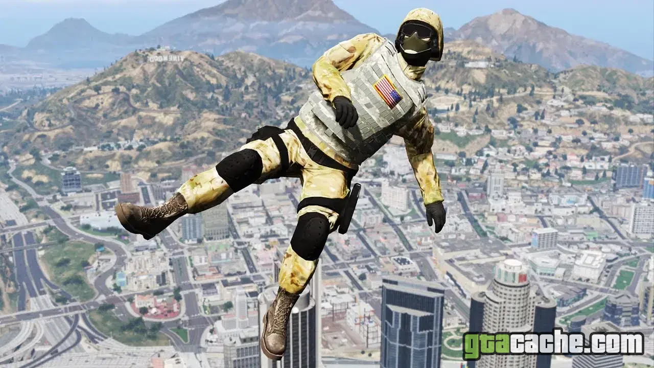 GTA 5 Ragdoll mod — exaggerated physics-driven character movement