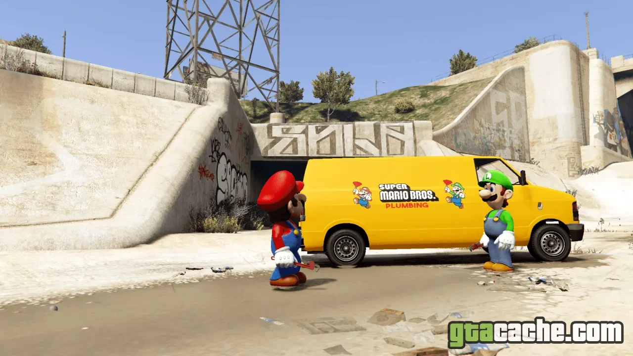 GTA 5 Super Mario mod — Mario reimagined in Los Santos