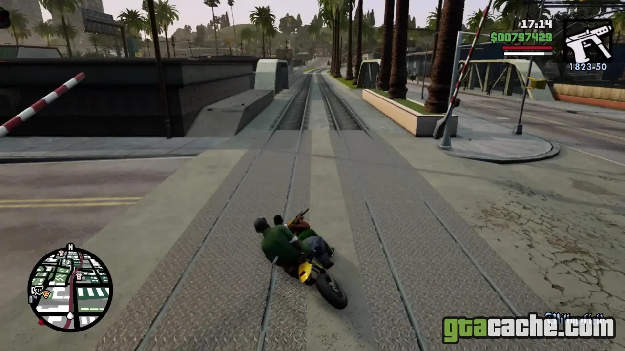 GTA San Andreas Wrong Side of the Tracks — chasing the Vagos on the train through the desert