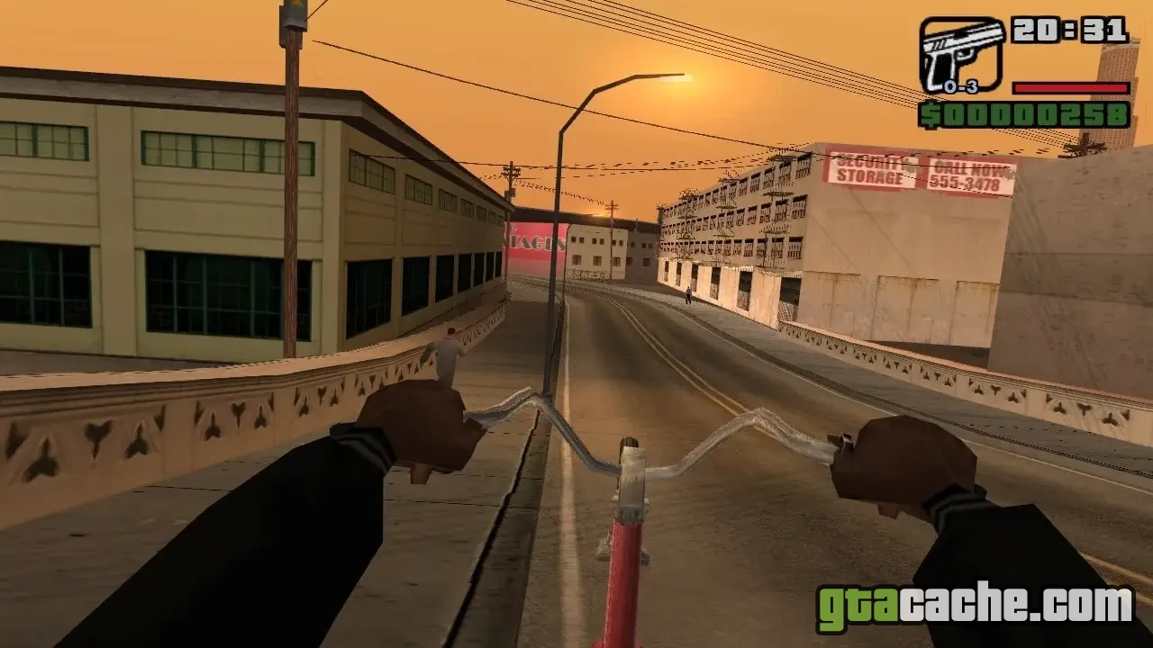 GTA San Andreas First Person Mod — driving and shooting in first-person view