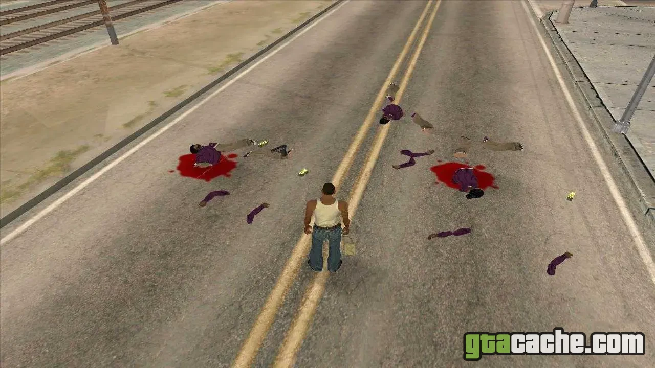 GTA San Andreas Ragdoll Mod — realistic physics reaction in San Andreas
