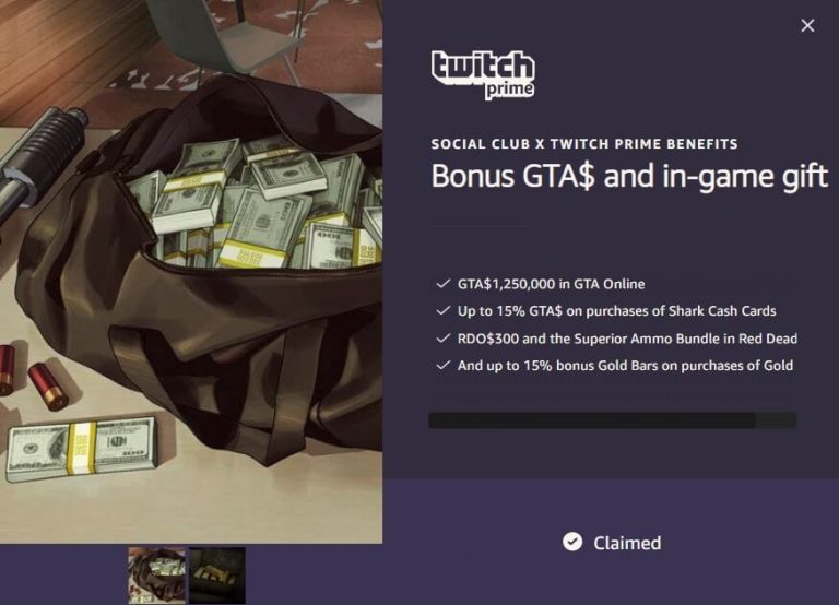 how to collect twitch prime loot gta 5