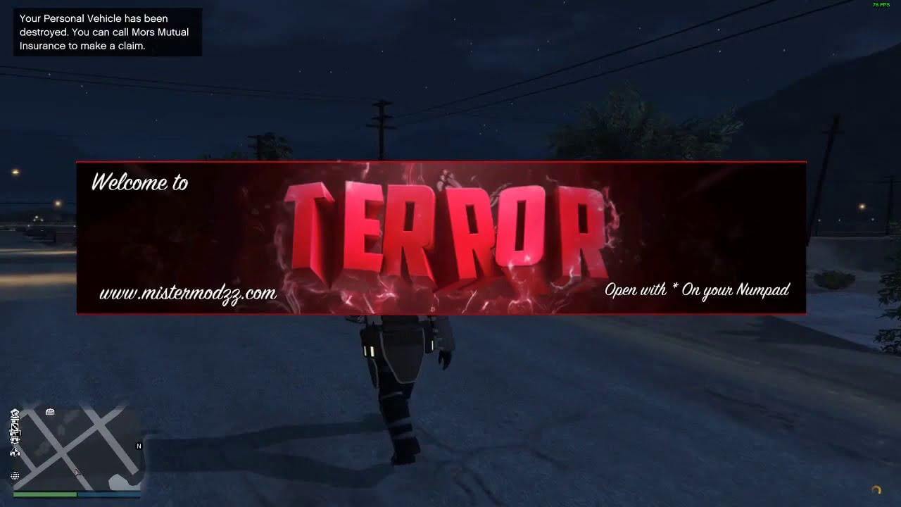 GTA 5 Online PC, TERROR 3.4 MOD MENU 1.52 - 1.53, Free TERROR Mod Menu  (UNDETECTED)?