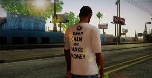 GTA San Andreas carl in the alley with money t-shirt